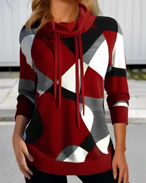 Trendy Color-block Hoodie