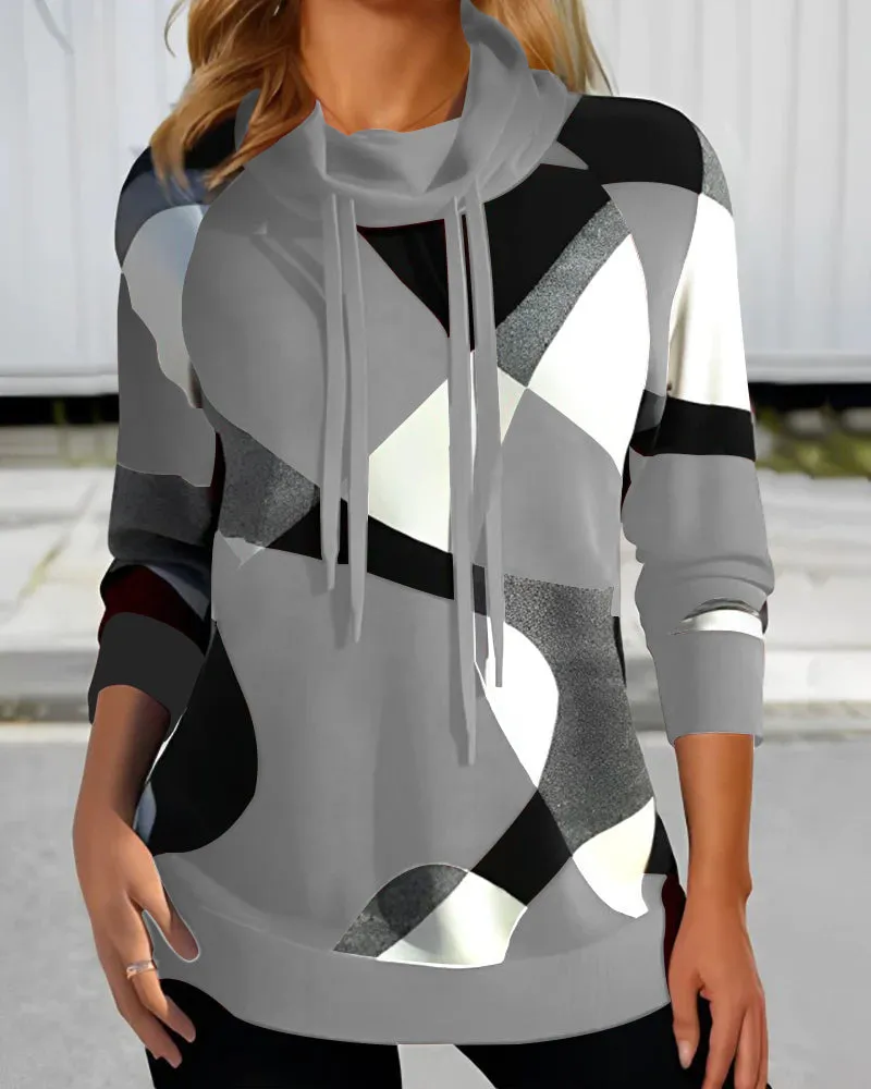 Trendy Color-block Hoodie