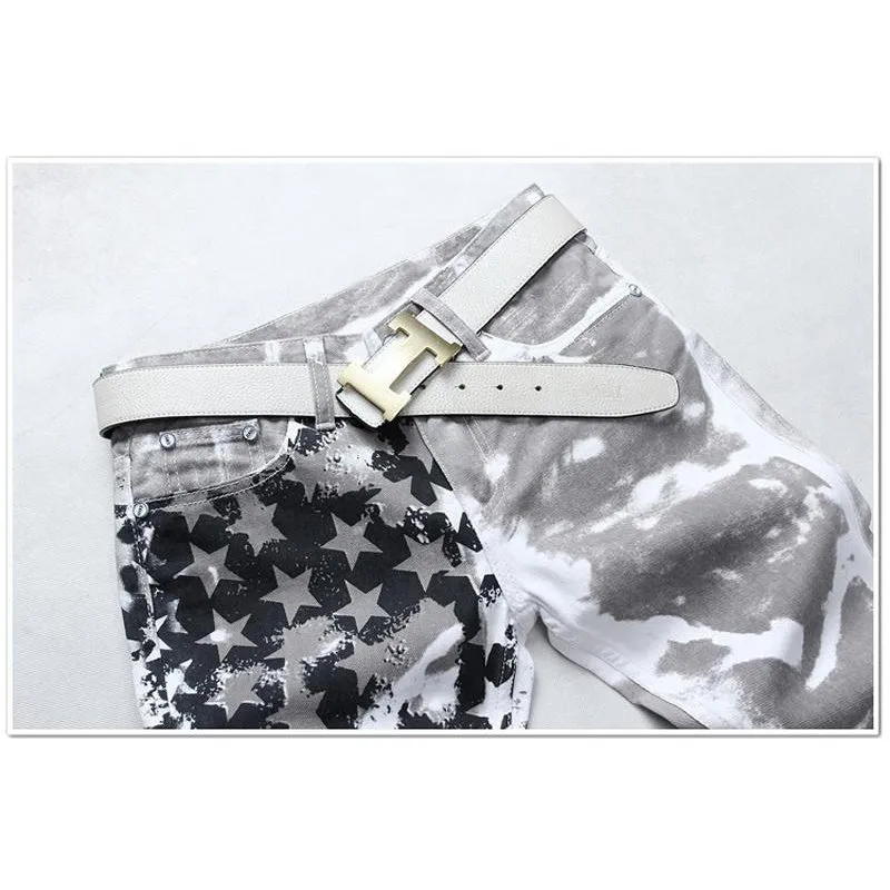 USA Flag Printed Stylish Slim Fit Jeans