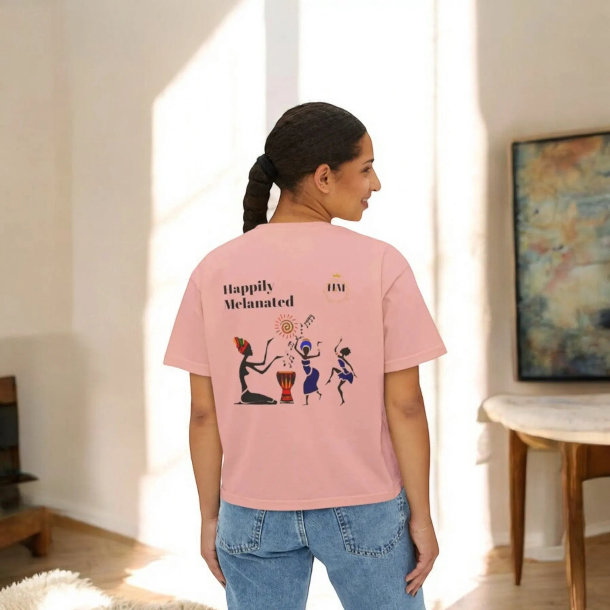 Womens Oversized Boxy Comfort Tee Ethically Sourced Cotton with Vibrant Eco-Friendly Dyes