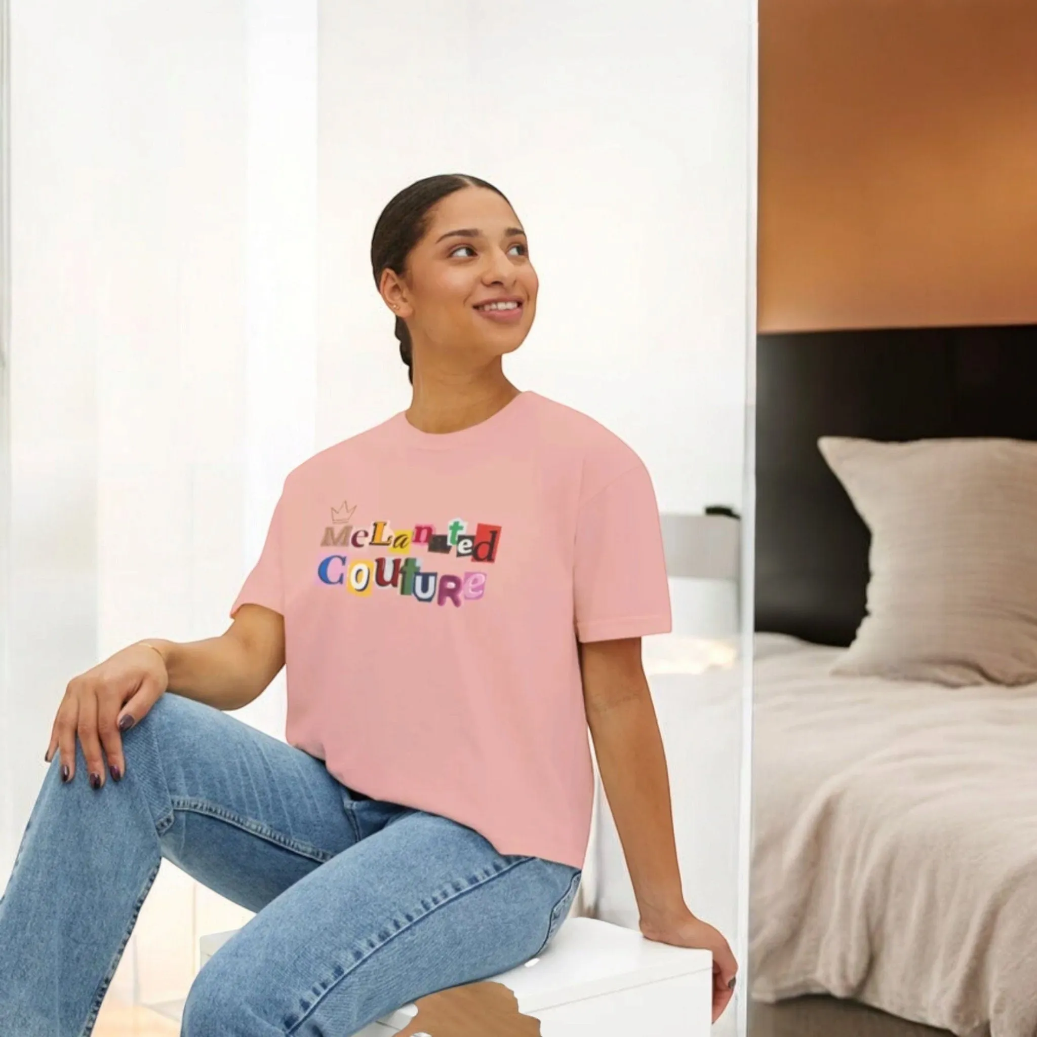 Womens Oversized Boxy Comfort Tee Ethically Sourced Cotton with Vibrant Eco-Friendly Dyes