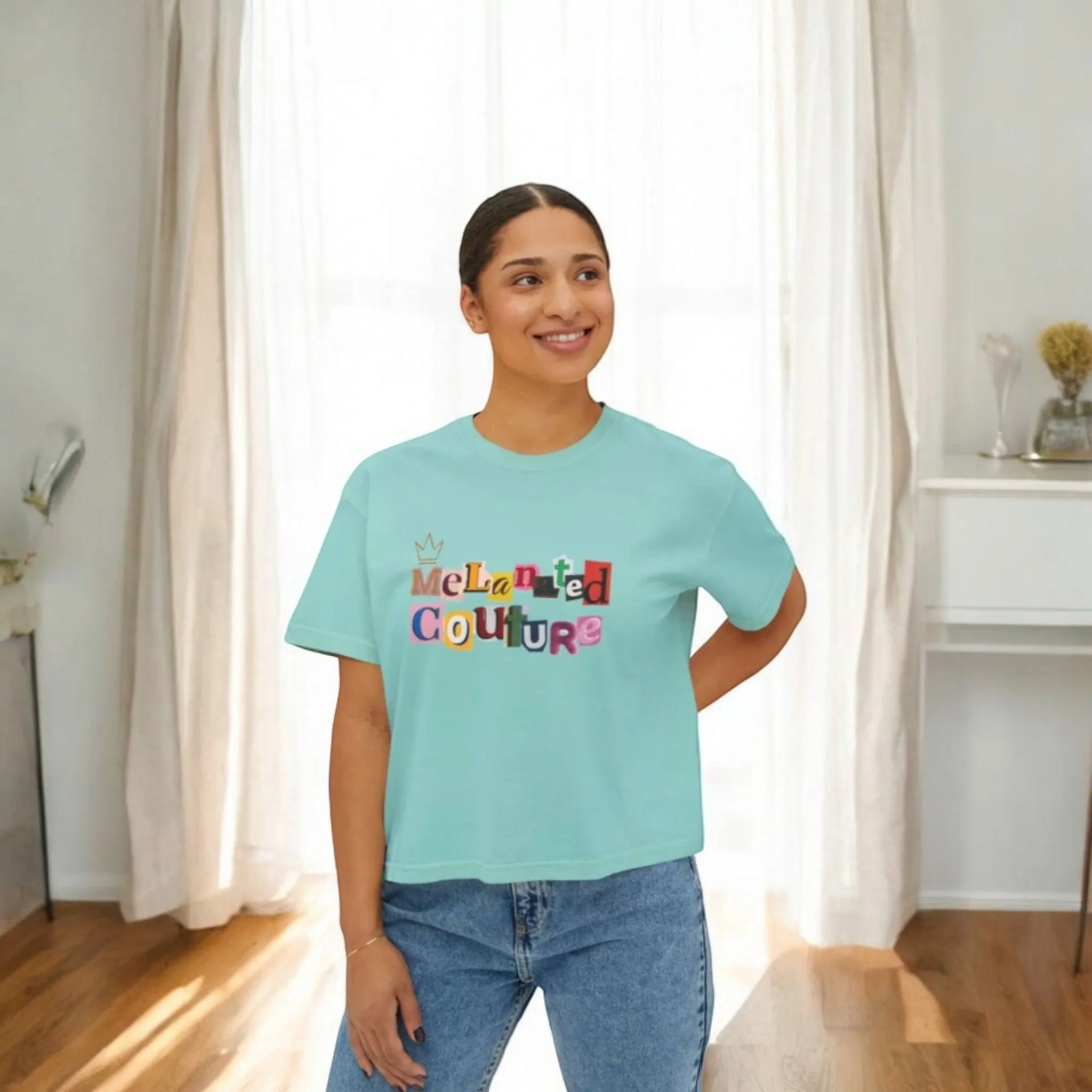 Womens Oversized Boxy Comfort Tee Ethically Sourced Cotton with Vibrant Eco-Friendly Dyes