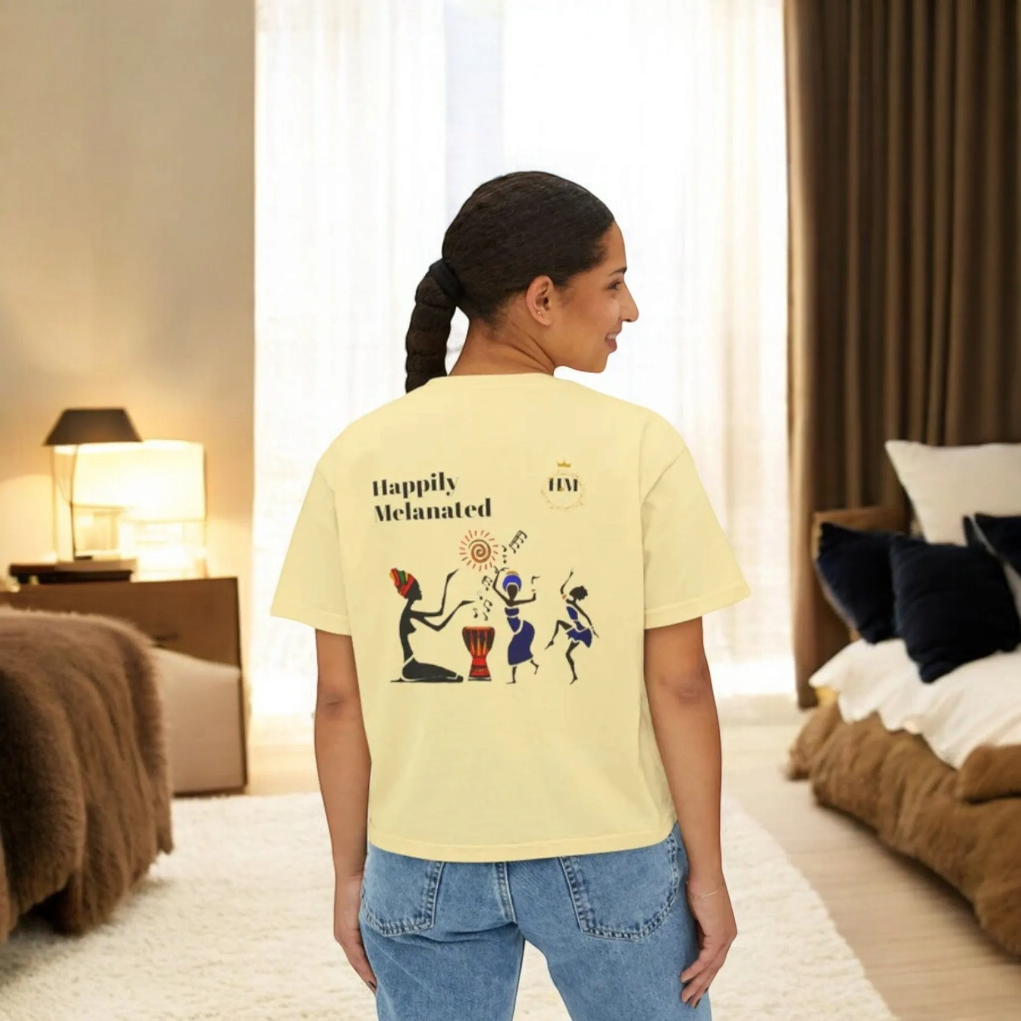 Womens Oversized Boxy Comfort Tee Ethically Sourced Cotton with Vibrant Eco-Friendly Dyes