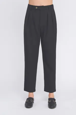 Woven Tapered Pants - Black