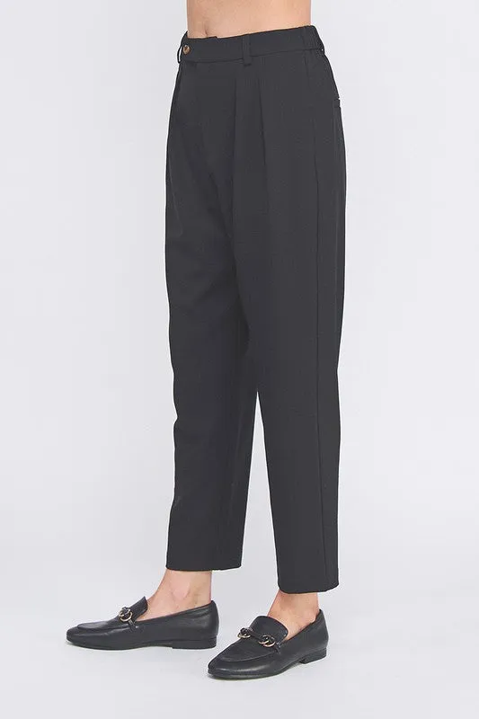 Woven Tapered Pants - Black