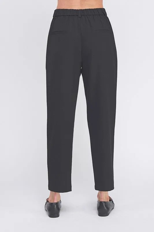 Woven Tapered Pants - Black